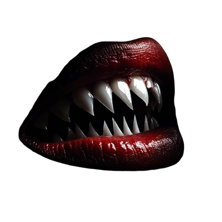 Giger Horror Lips Vinyl Car Decal Sticker – Waterproof & UV-Resistant 8"