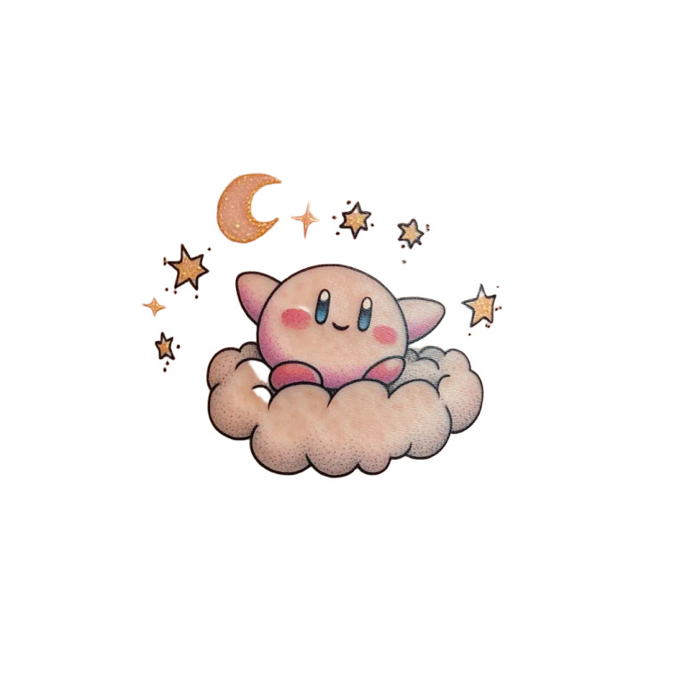 Kirby Cloud Tattoo Vinyl Car Decal Sticker – Waterproof & UV-Resistant 8"