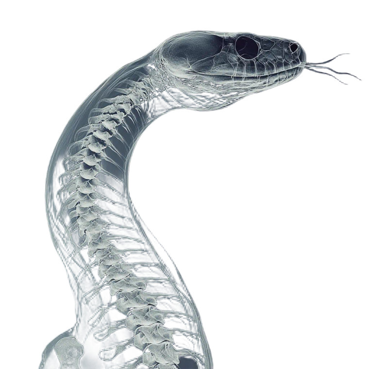X-Ray Snake Bone Vinyl Car Decal Sticker – Waterproof & UV-Resistant 8"
