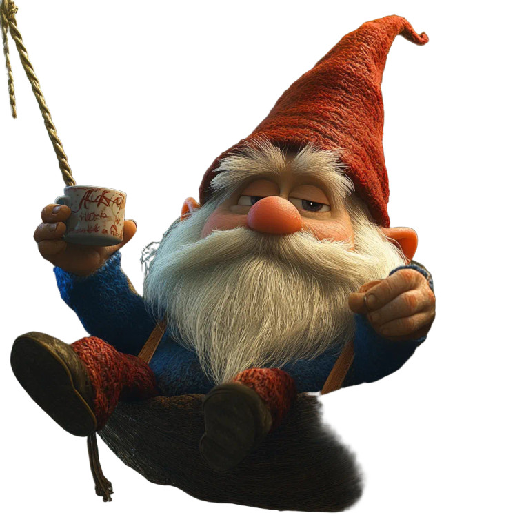 Sleepy Gnome Vinyl Car Decal Sticker – Waterproof & UV-Resistant 8"