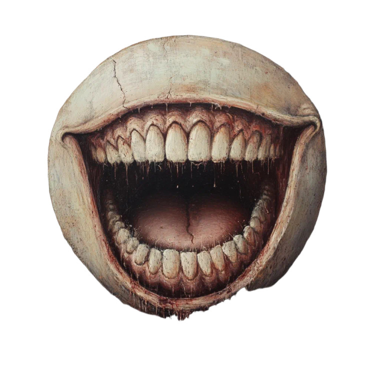 Evil Laughing Mouth Vinyl Car Decal Sticker – Waterproof & UV-Resistant 8"