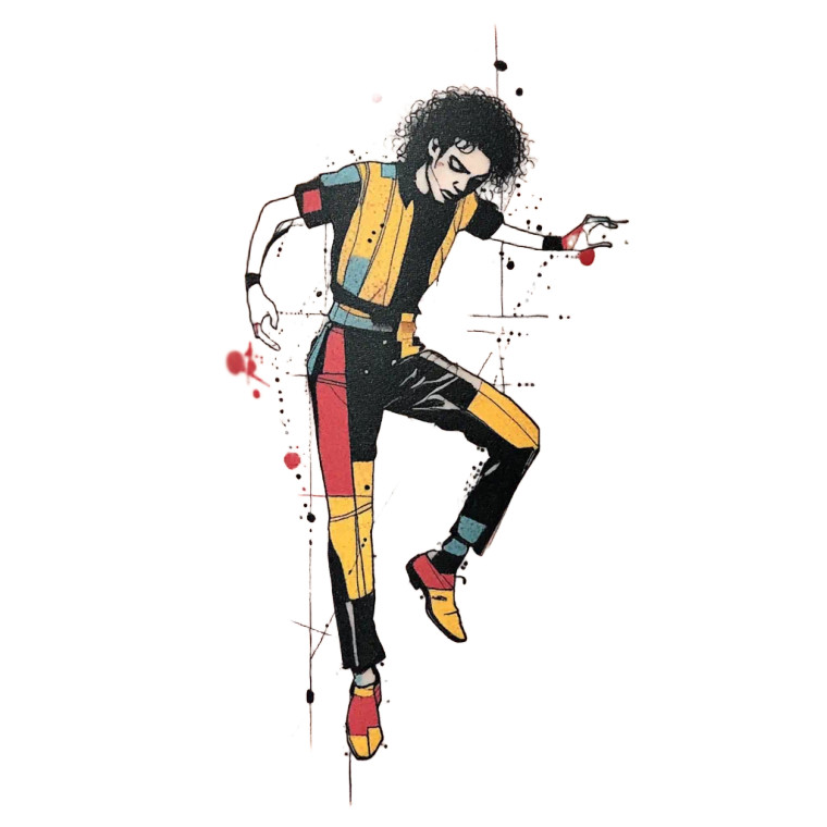 Michael Jackson Tattoo Vinyl Car Decal Sticker – Waterproof & UV-Resistant 8"