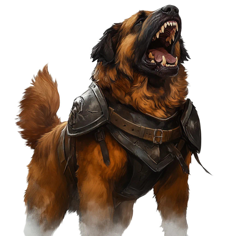 Armored Leonberger Growling Vinyl Car Decal Sticker – Waterproof & UV-Resistant 8"
