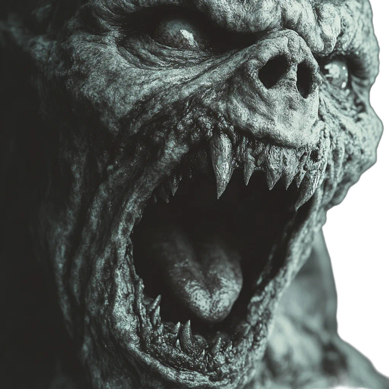 Big Monster Ogr Vinyl Car Decal Sticker – Waterproof & UV-Resistant 8"