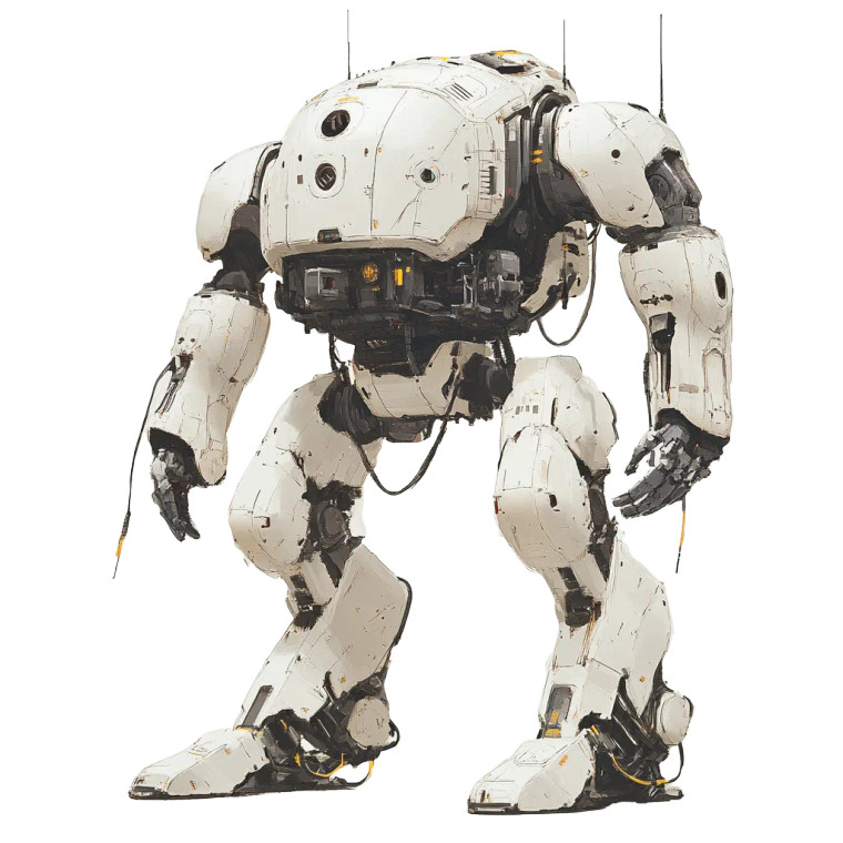 Sci-Fi Mech V2 Vinyl Car Decal Sticker – Waterproof & UV-Resistant 8"