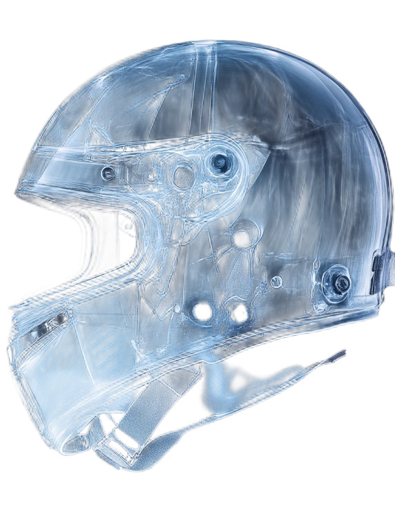Racing Helmet Xray Vinyl Car Decal Sticker – Waterproof & UV-Resistant 8"