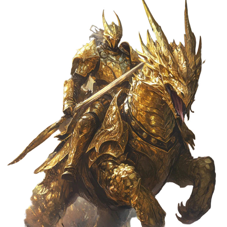 Golden Dragon Rider V2 Vinyl Car Decal Sticker – Waterproof & UV-Resistant 8"