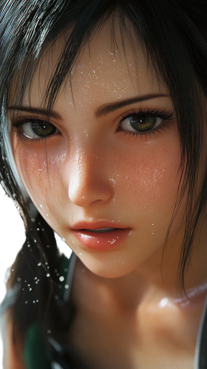 Tifa'S Glowing Face Vinyl Car Decal Sticker – Waterproof & UV-Resistant 8"