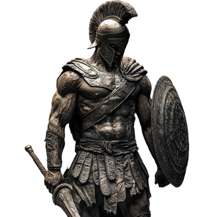 Trojan Soldier Vinyl Car Decal Sticker – Waterproof & UV-Resistant 8"