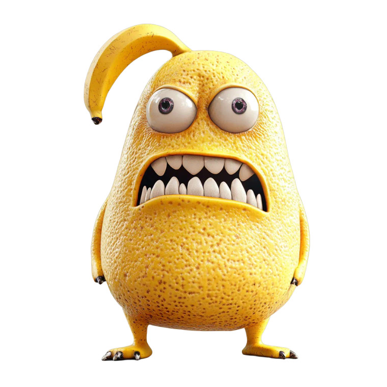 Banana Monster Vinyl Car Decal Sticker – Waterproof & UV-Resistant 8"