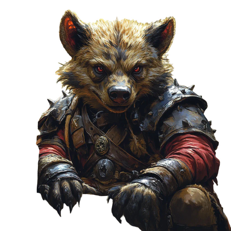 Incredulous D&D Gnoll Vinyl Car Decal Sticker – Waterproof & UV-Resistant 8"