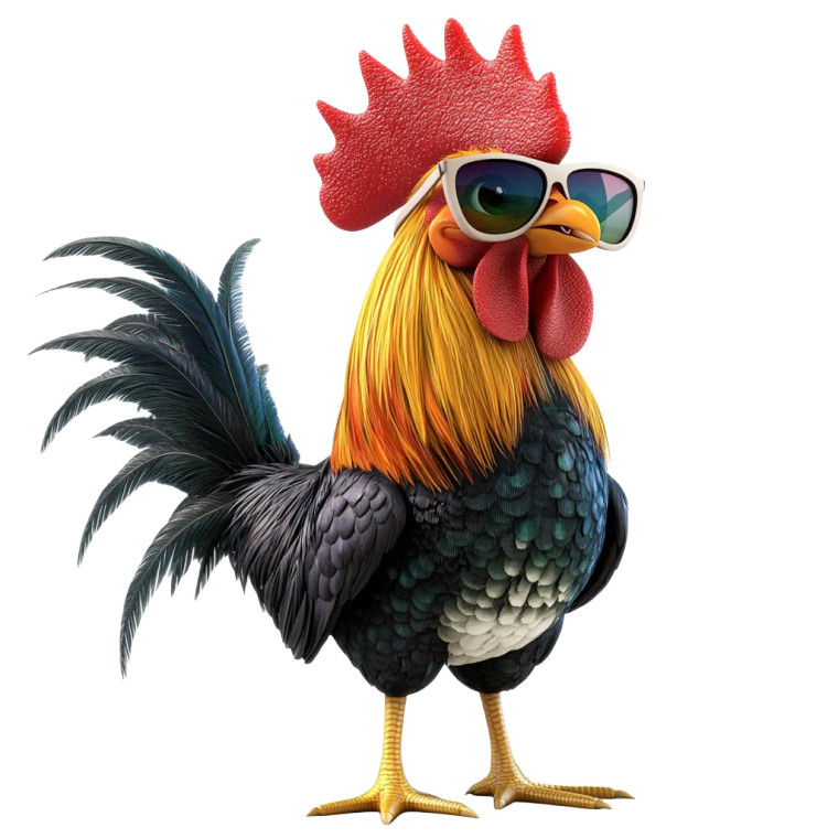 Stylish Rooster Vinyl Car Decal Sticker – Waterproof & UV-Resistant 8"