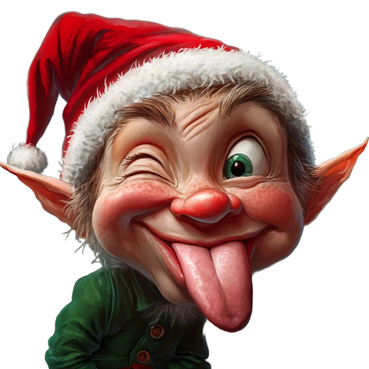 Mocking Christmas Elf Vinyl Car Decal Sticker – Waterproof & UV-Resistant 8"
