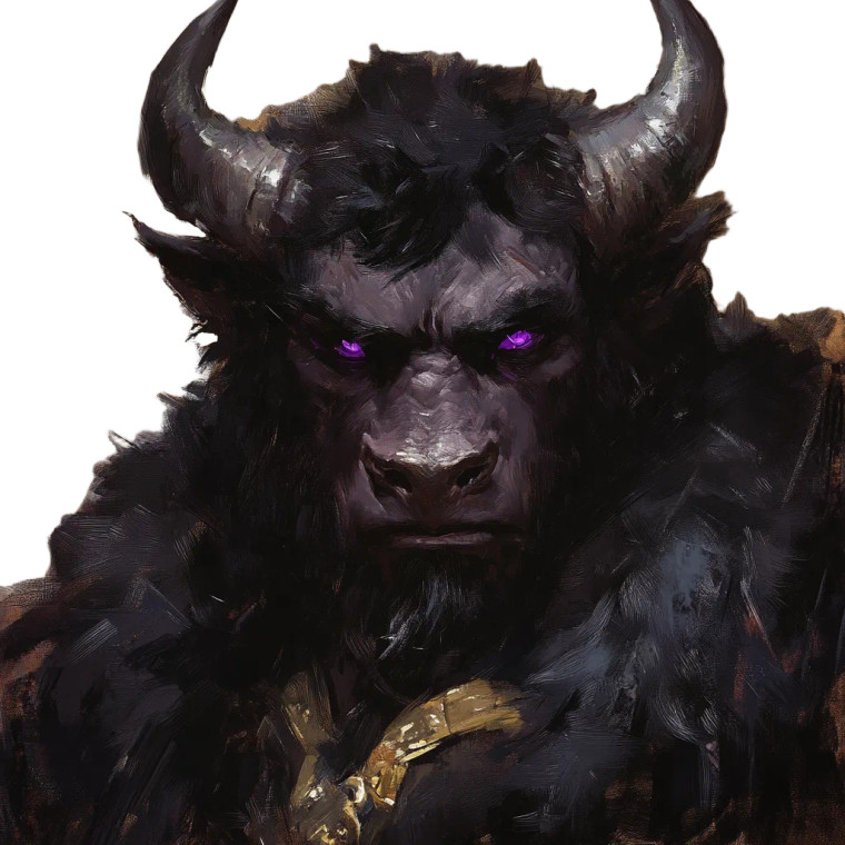 Mythical Minotaur Portrait Vinyl Car Decal Sticker – Waterproof & UV-Resistant 8"