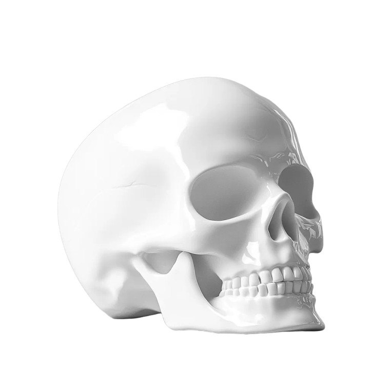 3D Realistic Skull Vinyl Car Decal Sticker – Waterproof & UV-Resistant 8"
