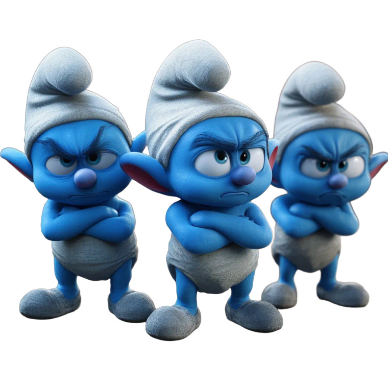 Evil Smurfs Vinyl Car Decal Sticker – Waterproof & UV-Resistant 8"