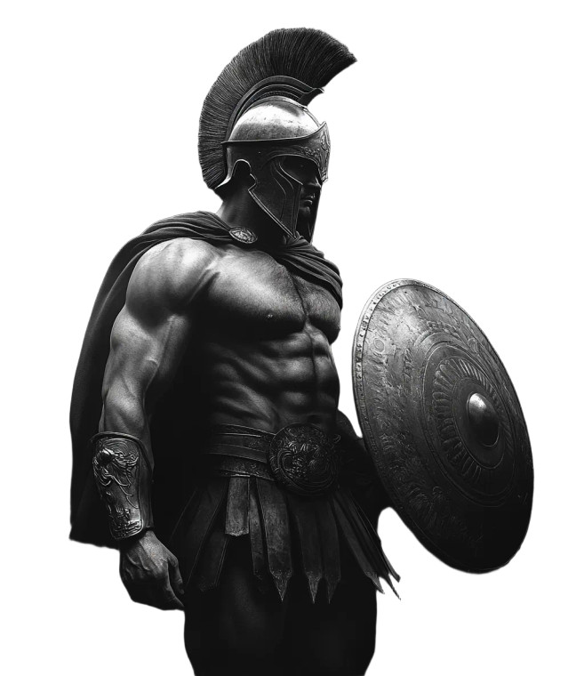 Greek Warrior Portrait V2 Vinyl Car Decal Sticker – Waterproof & UV-Resistant 8"