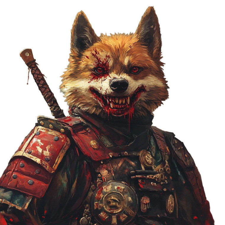 Zombie Doge Warrior Vinyl Car Decal Sticker – Waterproof & UV-Resistant 8"