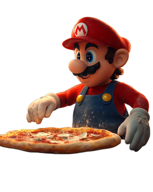 Mario Baking Pizza Vinyl Car Decal Sticker – Waterproof & UV-Resistant 8"