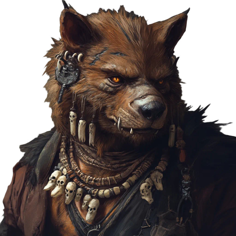 Brown Gnoll Character Vinyl Car Decal Sticker – Waterproof & UV-Resistant 8"