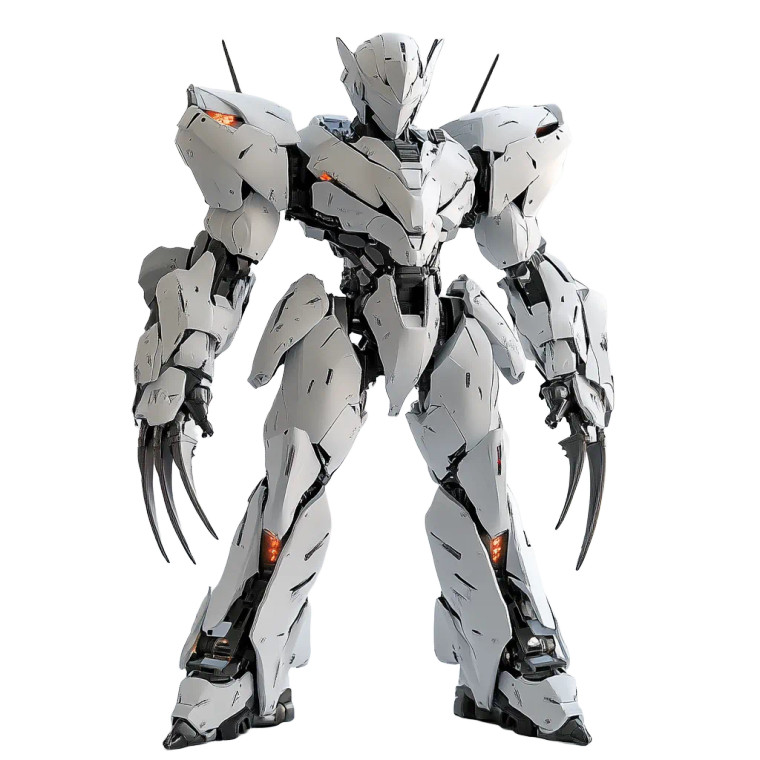 Sleek Mech Frame Vinyl Car Decal Sticker – Waterproof & UV-Resistant 8"