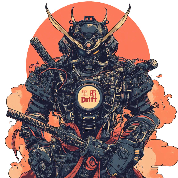Robotic Samurai Drift Vinyl Car Decal Sticker – Waterproof & UV-Resistant 8"