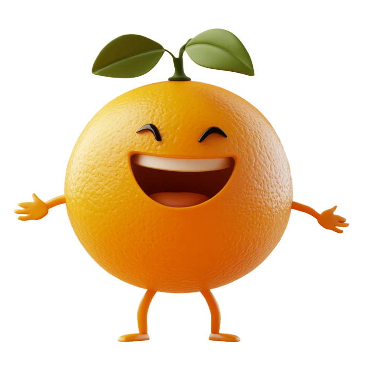 Orange Fruit Teacher Vinyl Car Decal Sticker – Waterproof & UV-Resistant 8"