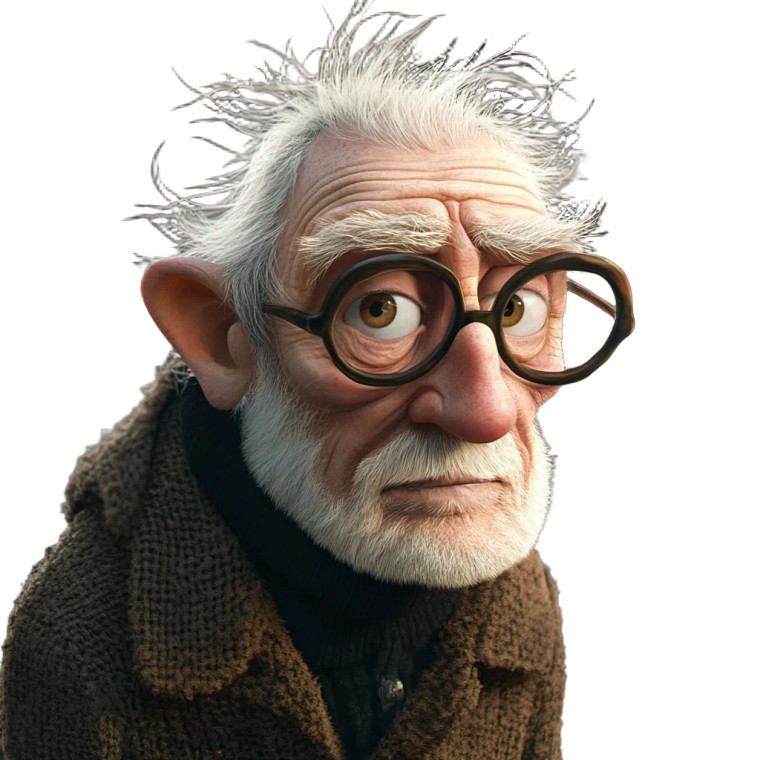 Pixar Old Man V3 Vinyl Car Decal Sticker – Waterproof & UV-Resistant 8"