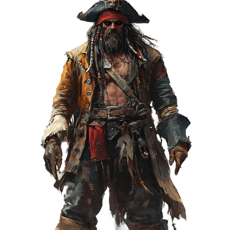Grimdark Pirate Vinyl Car Decal Sticker – Waterproof & UV-Resistant 8"