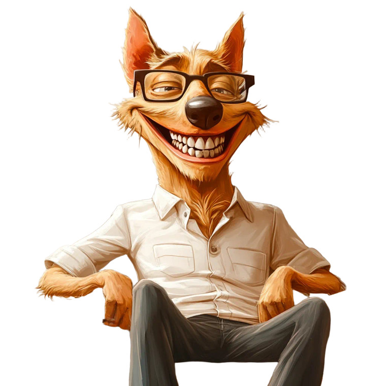 Dingo Caricature Vinyl Car Decal Sticker – Waterproof & UV-Resistant 8"