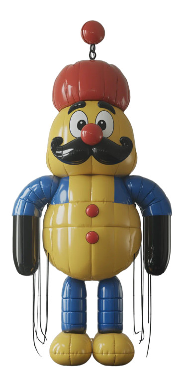 Inflatable Mascot Toy Vinyl Car Decal Sticker – Waterproof & UV-Resistant 8"