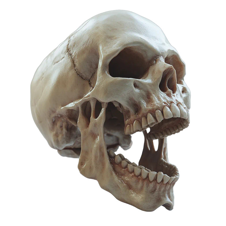 Realistic Skull V2 Vinyl Car Decal Sticker – Waterproof & UV-Resistant 8"