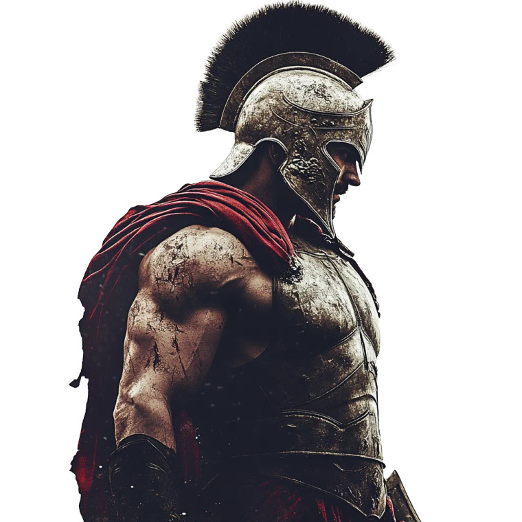 Spartan Warrior Portrait V11 Vinyl Car Decal Sticker – Waterproof & UV-Resistant 8"