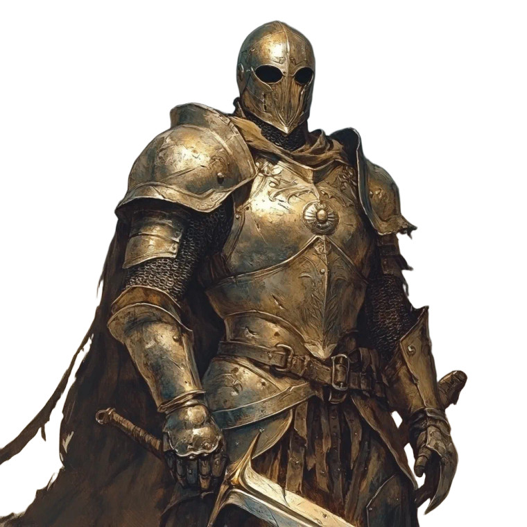 Warforged Paladin V2 Vinyl Car Decal Sticker – Waterproof & UV-Resistant 8"