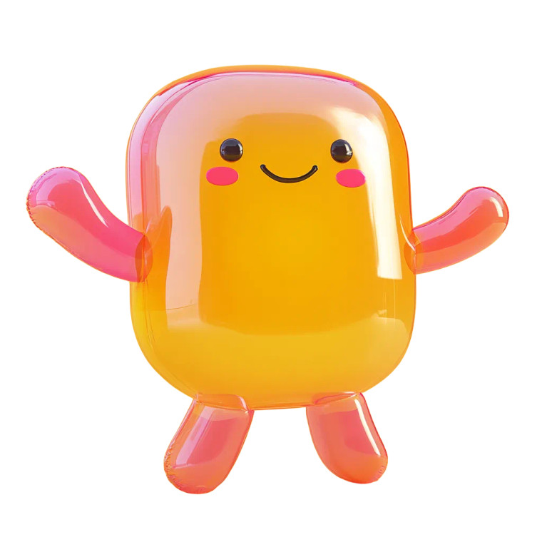 Inflatable Balloon Mascot Vinyl Car Decal Sticker – Waterproof & UV-Resistant 8"