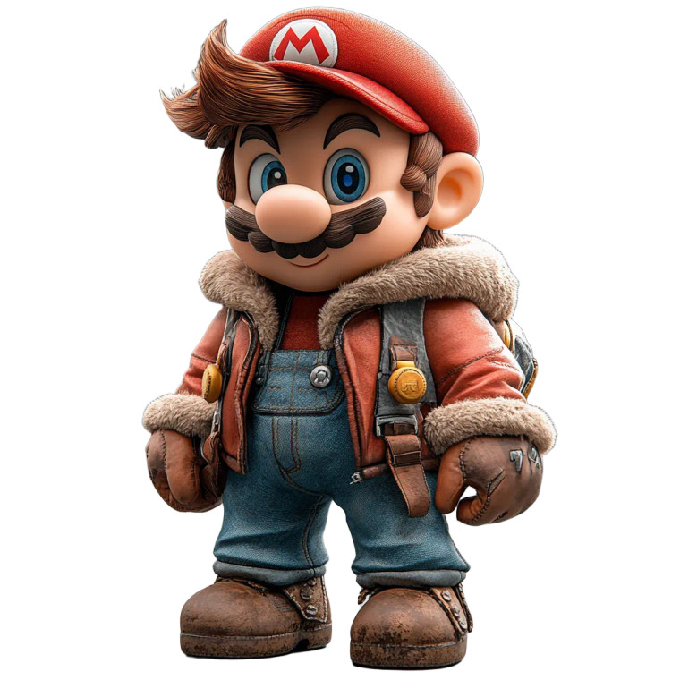 Mario Chibi Figure Vinyl Car Decal Sticker – Waterproof & UV-Resistant 8"