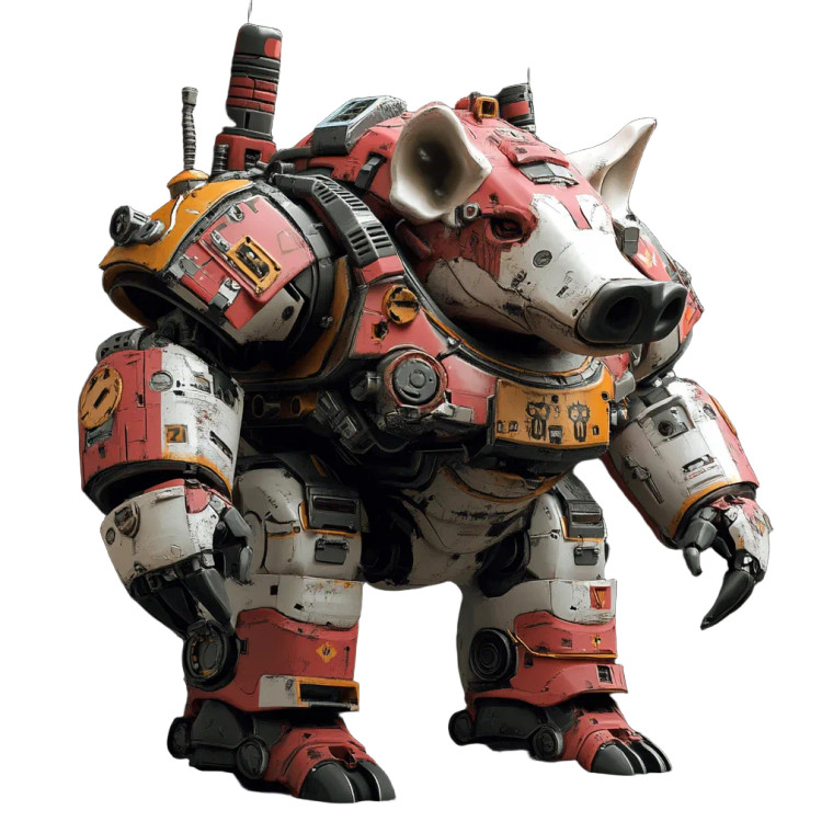 Boar Gundam Vinyl Car Decal Sticker – Waterproof & UV-Resistant 8"