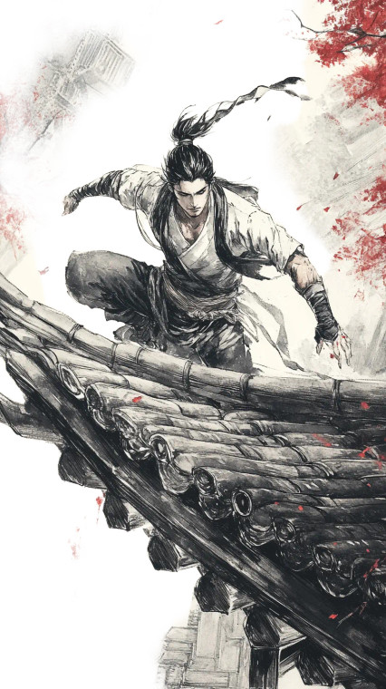 Chinese Hero Illustration V2 Vinyl Car Decal Sticker – Waterproof & UV-Resistant 8"