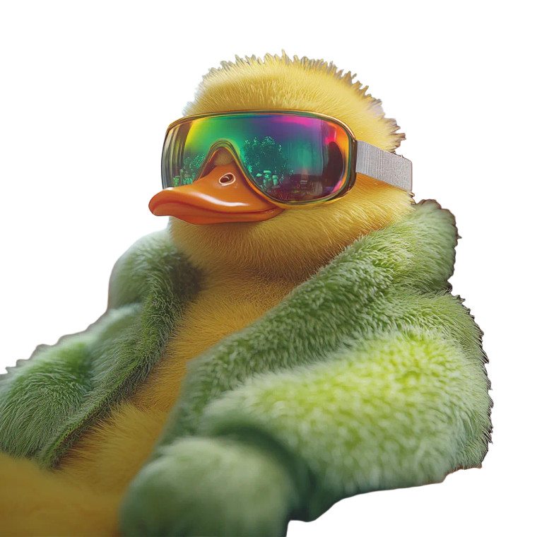 Smug Duck Poker Vinyl Car Decal Sticker – Waterproof & UV-Resistant 8"