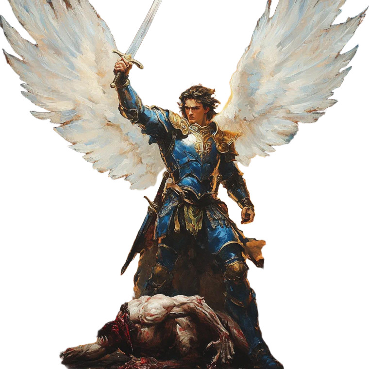 Archangel Michael Painting V21 Vinyl Car Decal Sticker – Waterproof & UV-Resistant 8"