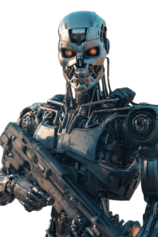 Futuristic Terminator Robot V2 Vinyl Car Decal Sticker – Waterproof & UV-Resistant 8"