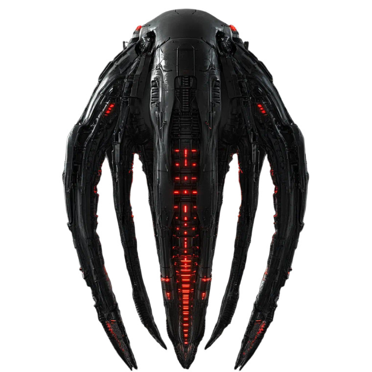 Alien Capital Spaceship Vinyl Car Decal Sticker – Waterproof & UV-Resistant 8"