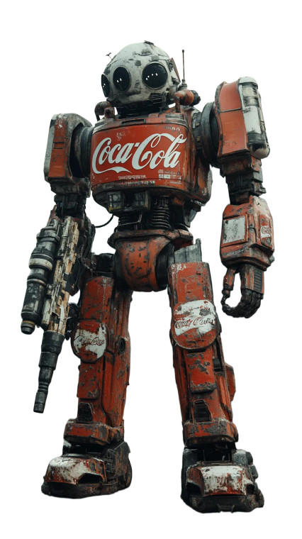 Coca-Cola Battle Mecha Vinyl Car Decal Sticker – Waterproof & UV-Resistant 8"