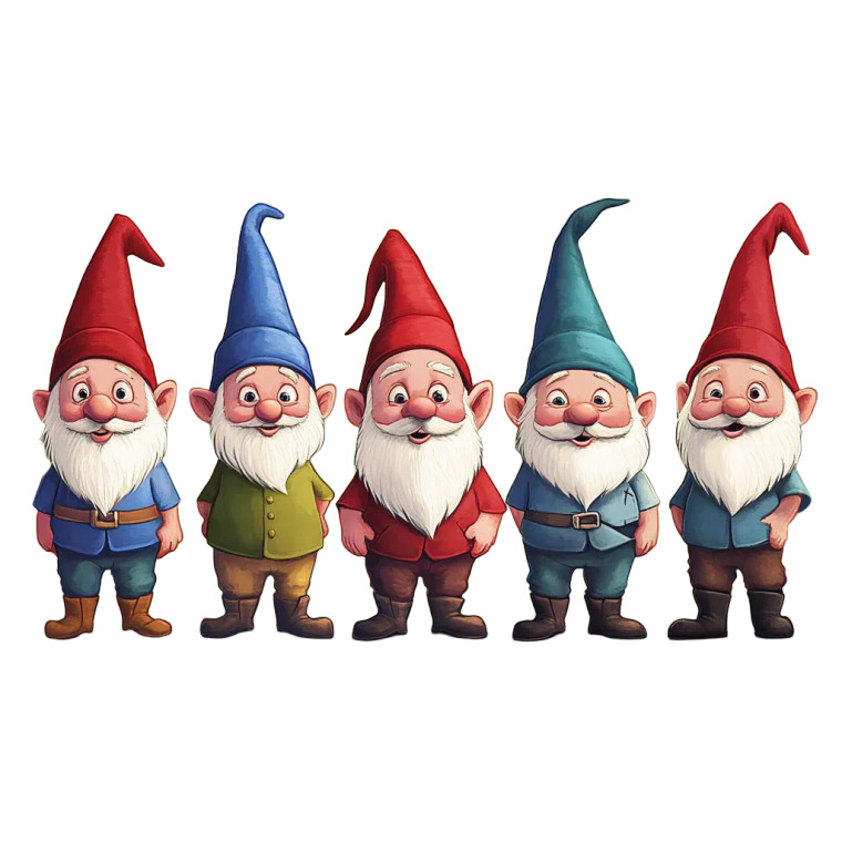 Garden Gnomes Line Vinyl Car Decal Sticker – Waterproof & UV-Resistant 8"