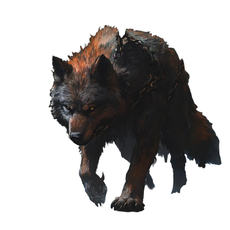 Chained Giant Wolf Vinyl Car Decal Sticker – Waterproof & UV-Resistant 8"