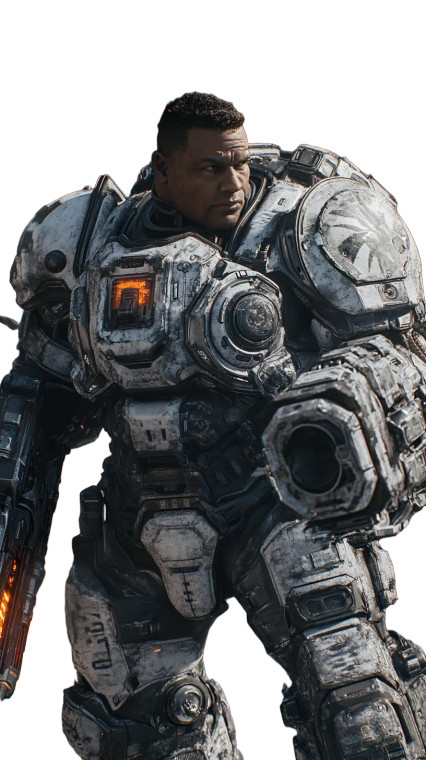 Armored Cyborg Warrior Vinyl Car Decal Sticker – Waterproof & UV-Resistant 8"