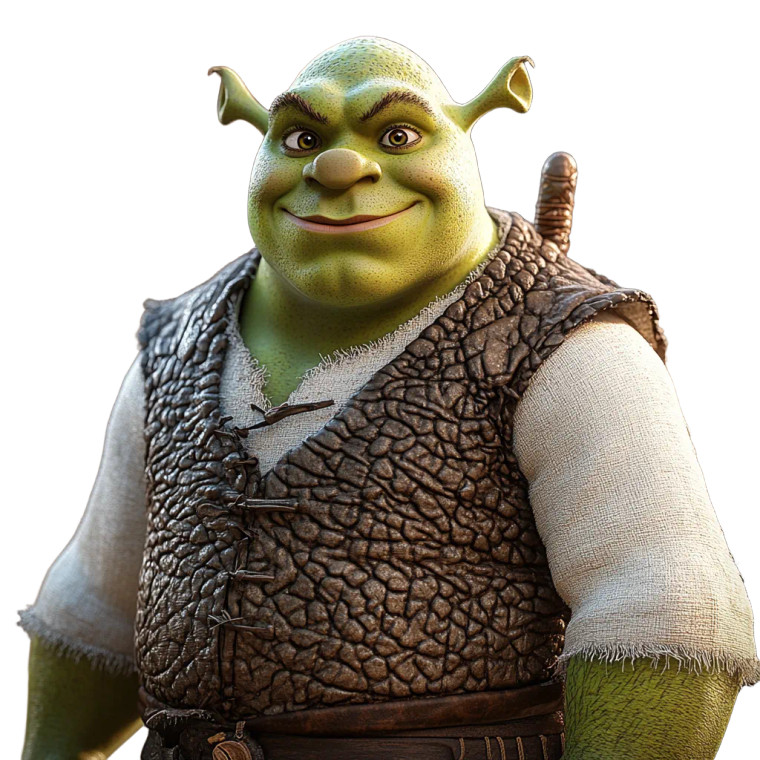 Realistic Shrek Render Vinyl Car Decal Sticker – Waterproof & UV-Resistant 8"