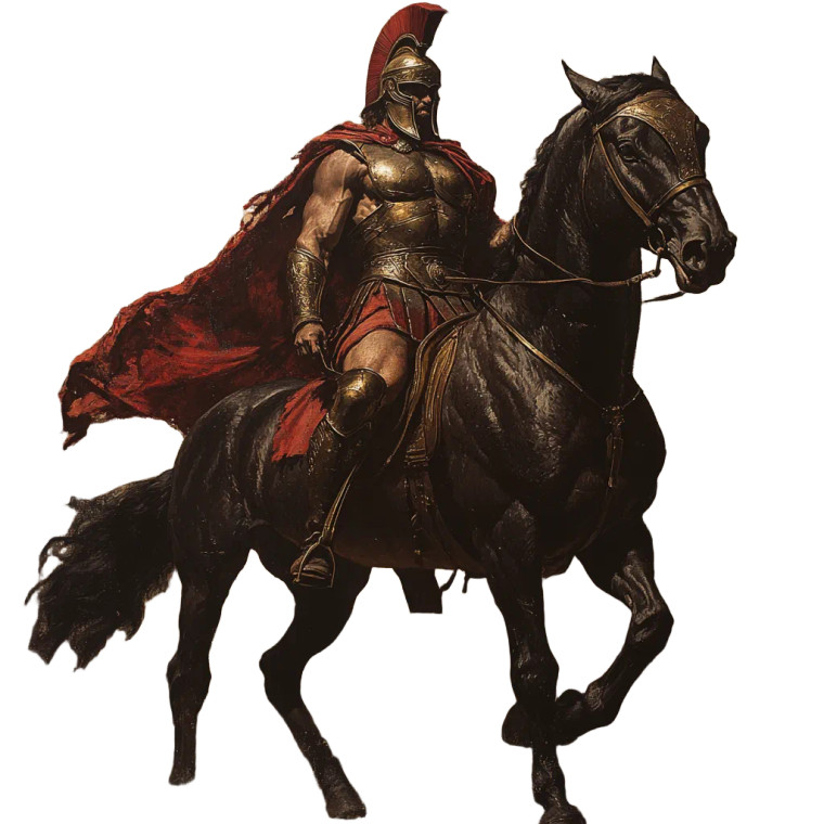 Greek Warrior Charge Vinyl Car Decal Sticker – Waterproof & UV-Resistant 8"