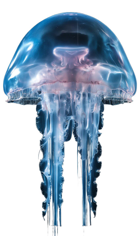 Transparent Jellyfish Vinyl Car Decal Sticker – Waterproof & UV-Resistant 8"