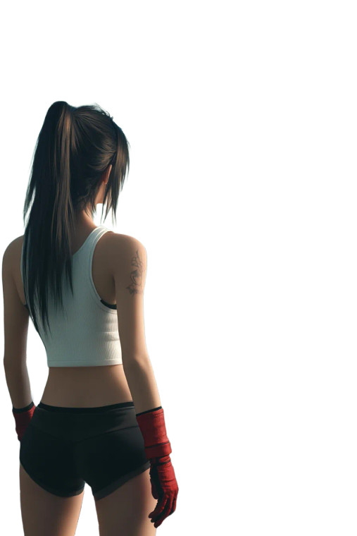 Ghibli Fantasy Tifa Vinyl Car Decal Sticker – Waterproof & UV-Resistant 8"